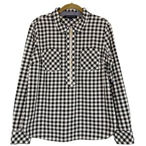 Tommy Hilfiger Buffalo Check Plaid Long Sleeve Top Size M